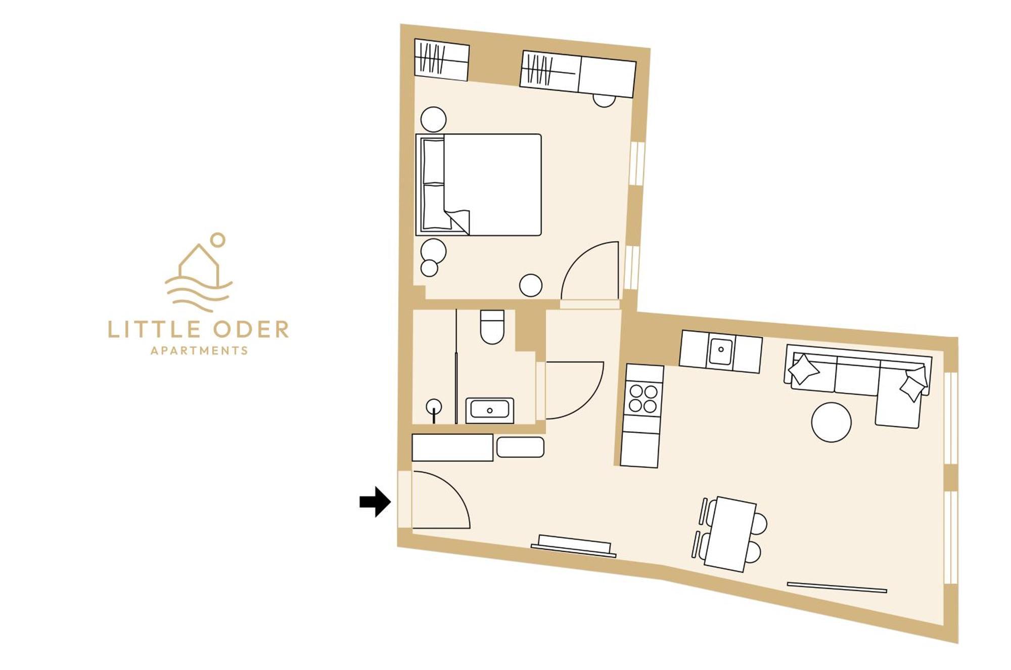 Little Oder Apartments ชเตชชิน ภายนอก รูปภาพ